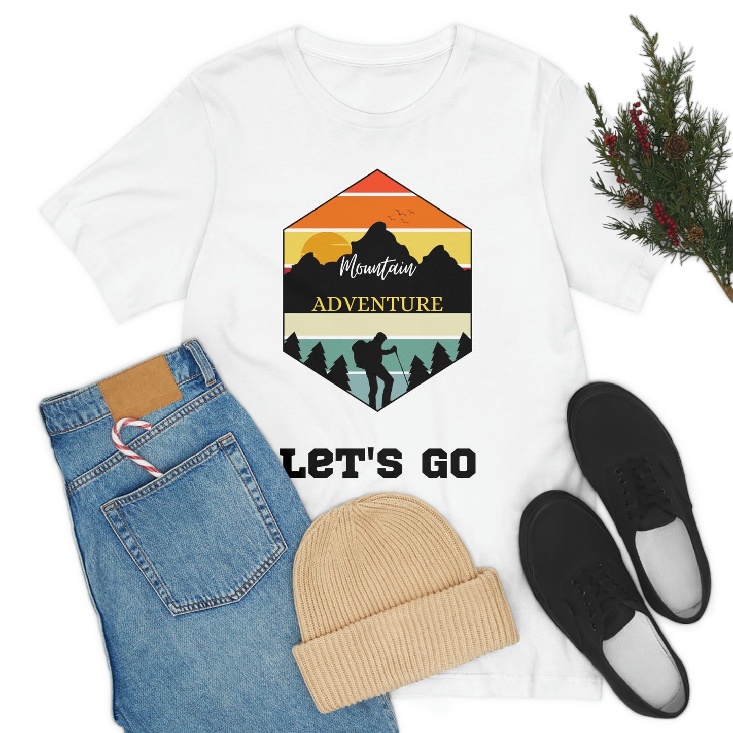 Let's Go Hiking Unisex Jersey Short Sleeve T-Shirt Adventures