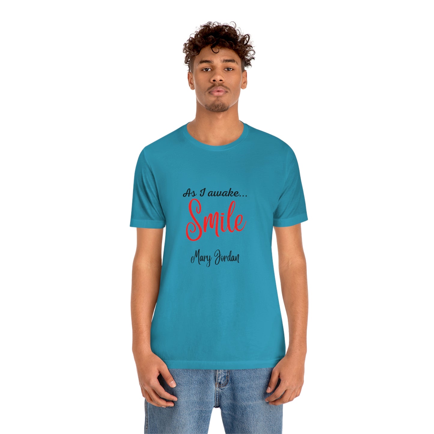 Alors que je me réveille, Smile Mary Jordan T-shirt à manches courtes unisexe en jersey Musées Zoo Epcot Beach