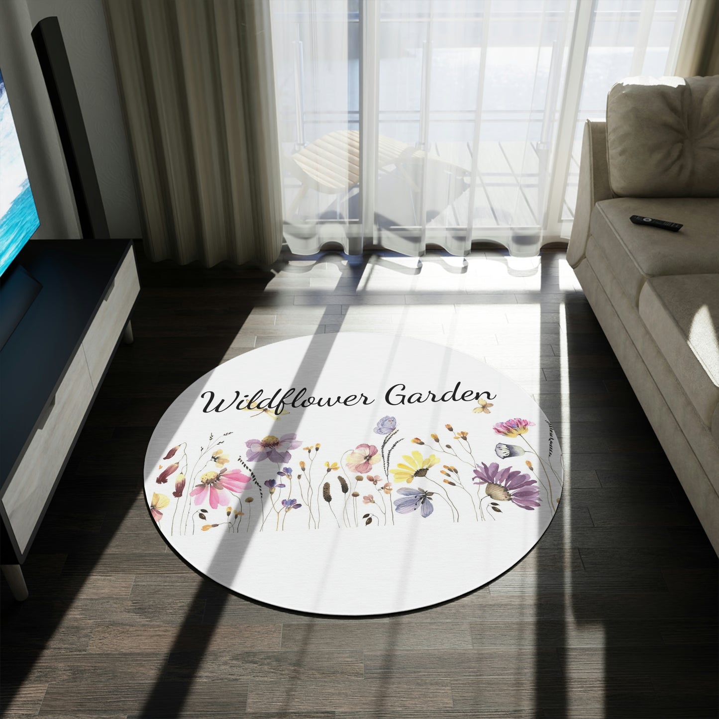 Wildflower Garden Round Rug Such a Wonderful Gift!