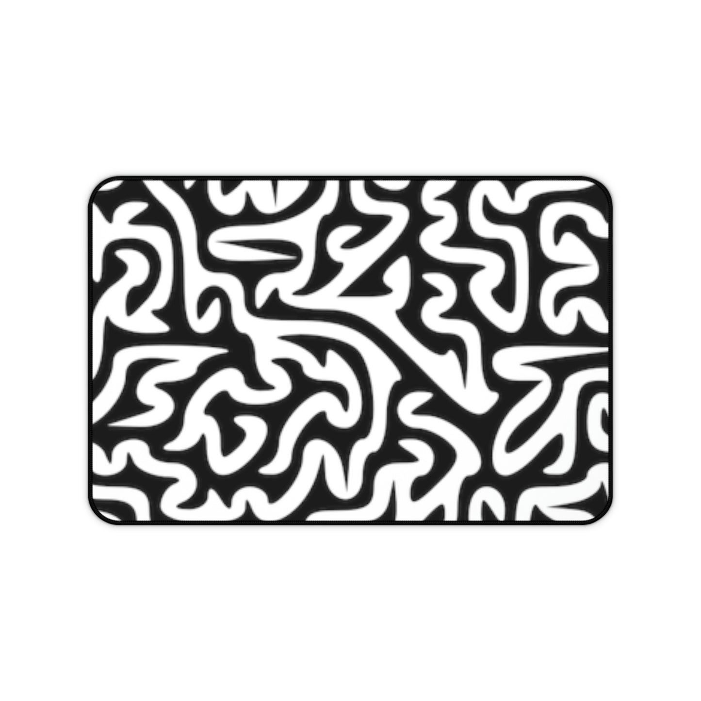 Maze Black White Desk Mat Business Office Home College