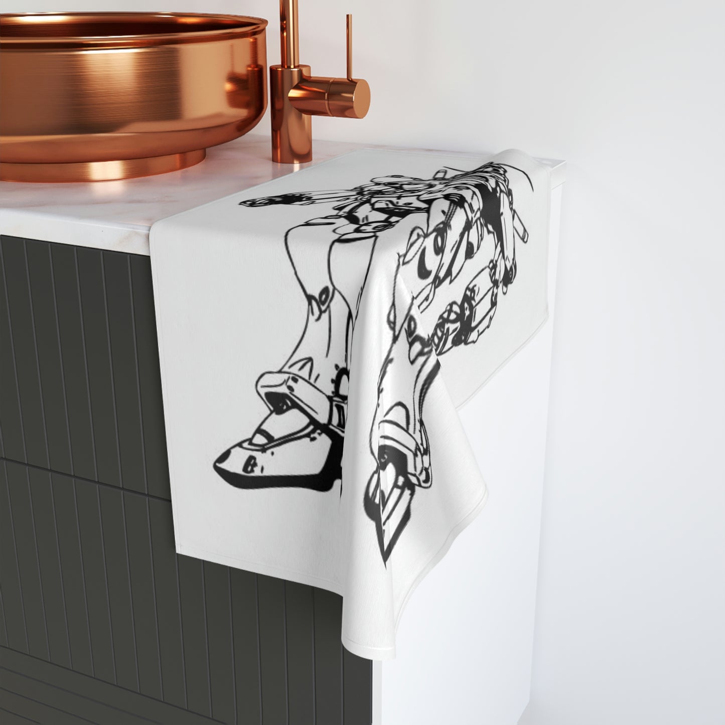 ¡Toalla de manos con diseño de cómic Johny Doomsday, impecable!