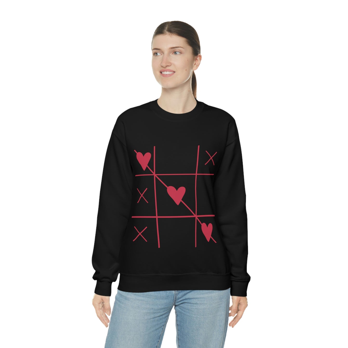 Sweat-shirt ras du cou Tic Tac Toe J'adore mon cadeau d'anniversaire !