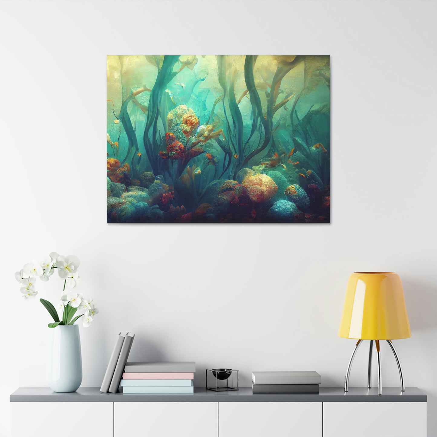 Ocean Canvas Stretched, 1.5'' 4 Sizes Beautiful Gift Birthday Anniversary Mother Father Daughter Son