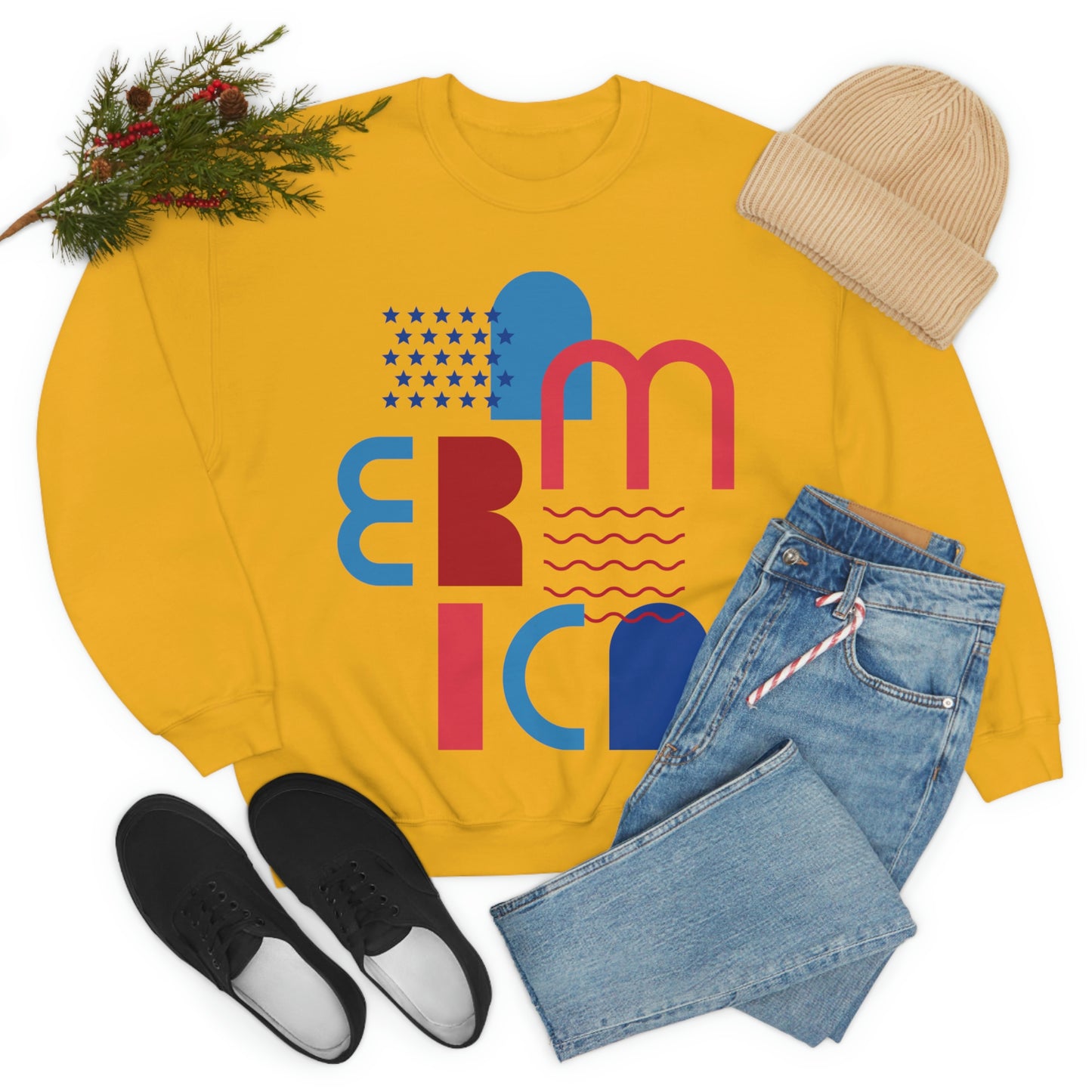 Sweat-shirt ras du cou America, il a l'air fabuleux ! 