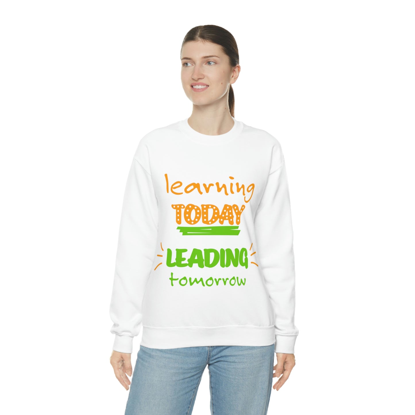 Sudadera con el lema "Aprendiendo hoy, liderando mañana", regalo para el trabajo escolar