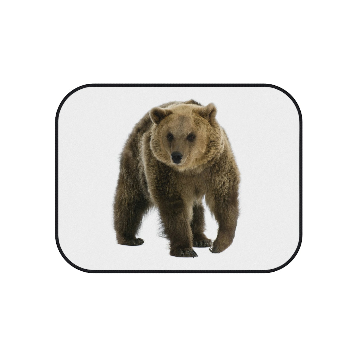 Car Mat 2x Rear) Bear. Custom Artwork. Unique Whimsical Flare. Vivid Colors. Adding a Splash of Color. Putting the mats in your car will to keep it cleaner. You can easily remove and vacuum the whole car. Helping to keep grass, dirt, mud, food and debris off of carpet. Use every day of the year.