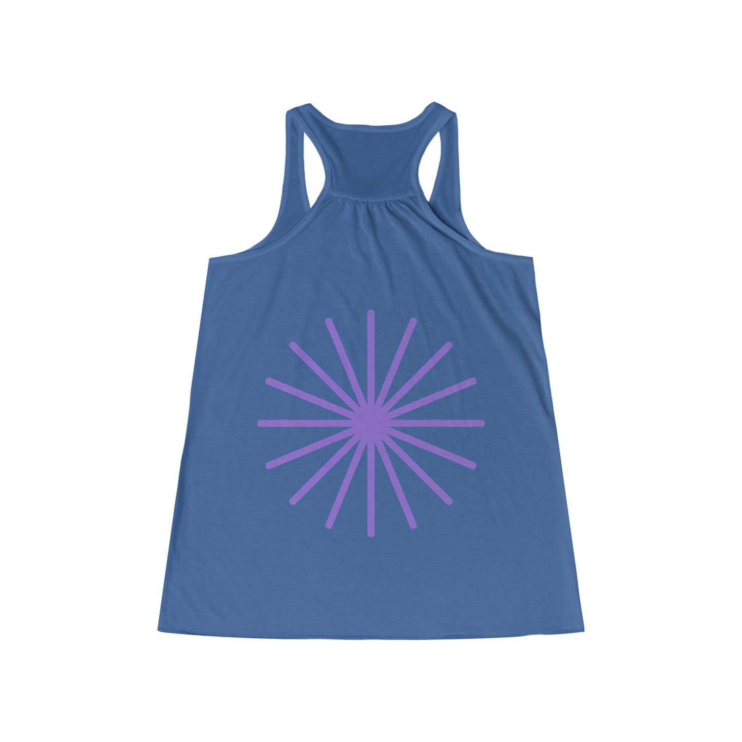 Purple Star Women's Flowy Racerback Tank Traveling Vacation Relaxing Park Hiking