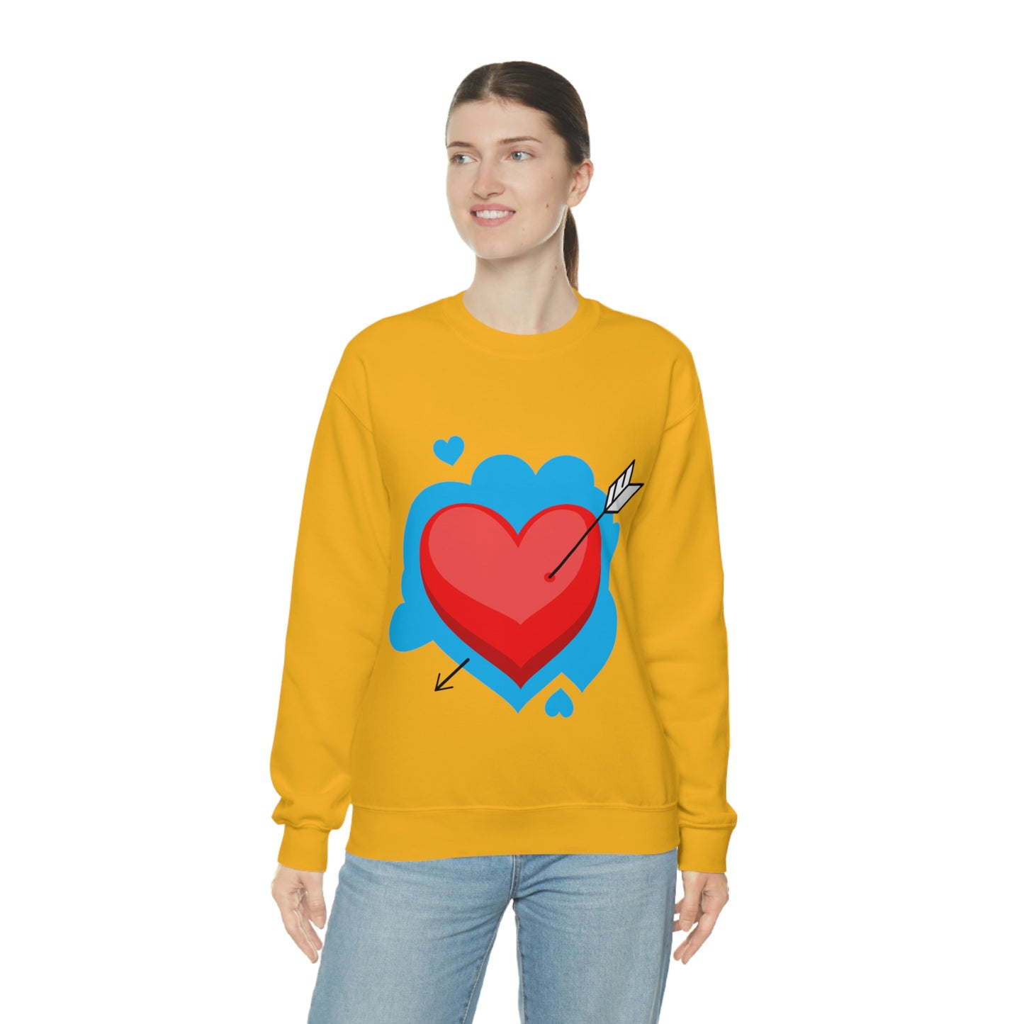 Sweat-shirt ras du cou avec cœur et flèche Ma fille adore ce sweat-shirt !