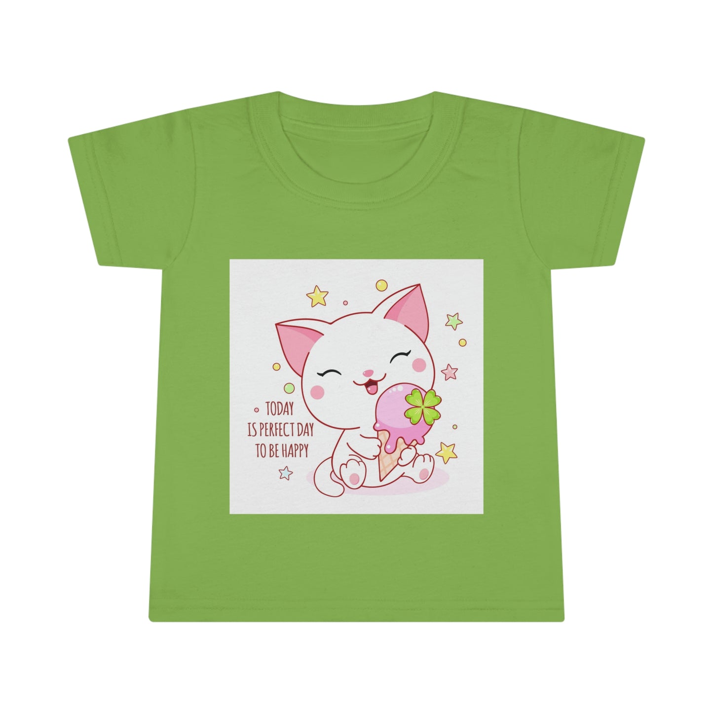 Kitty Cat with Ice Cream Cone Toddler T-shirt Looking Cute Today!
