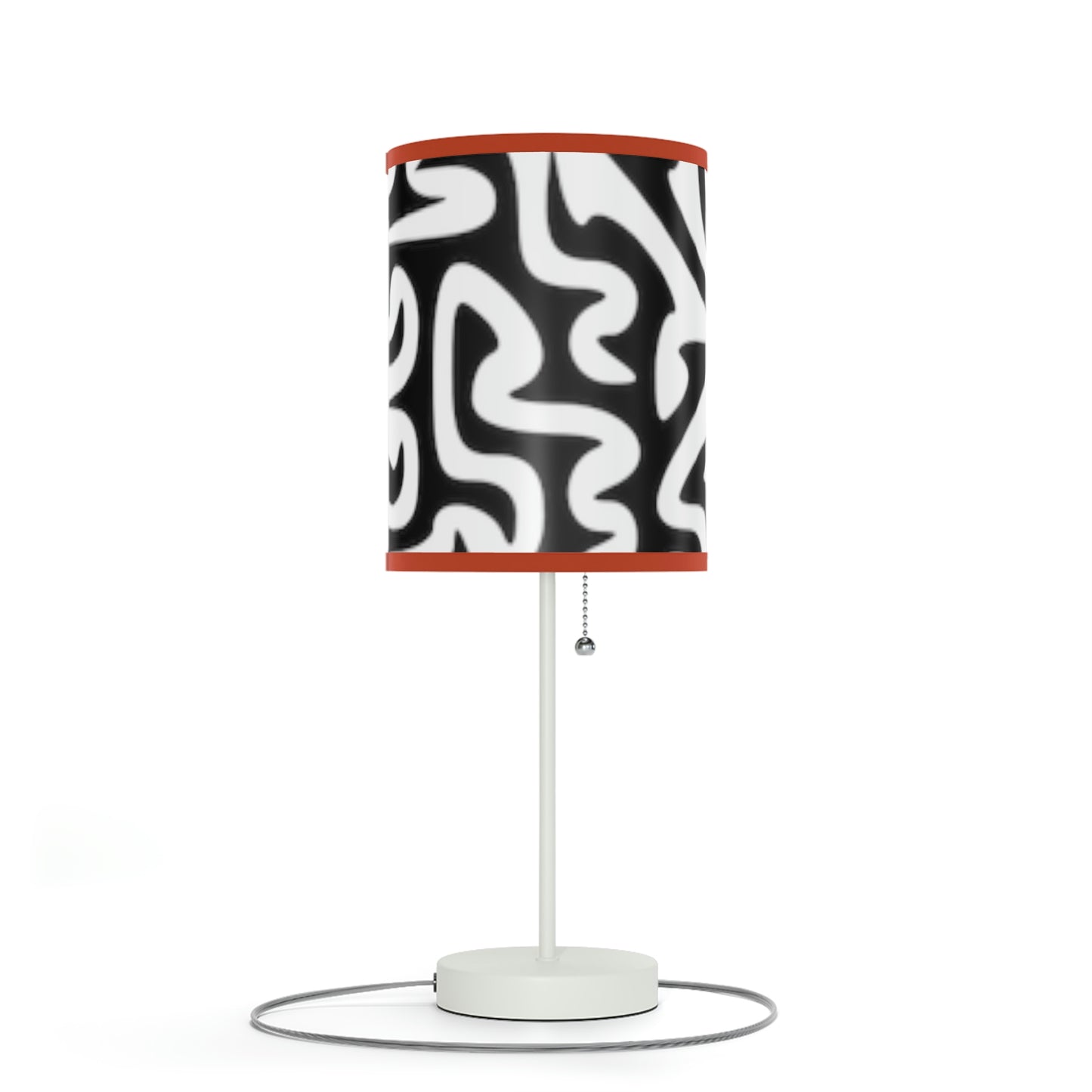 Maze Black White Lamp on a Stand, US|CA plug Bedroom Office Living Room GIFT