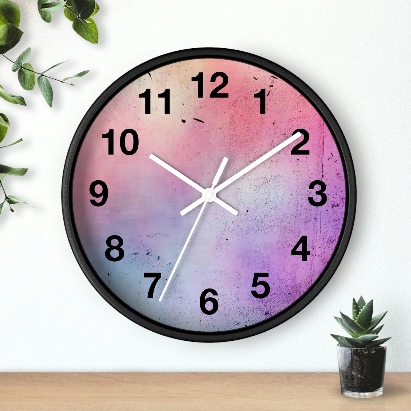 Horloge murale rose clair violet Quelle horloge murale fabuleuse !