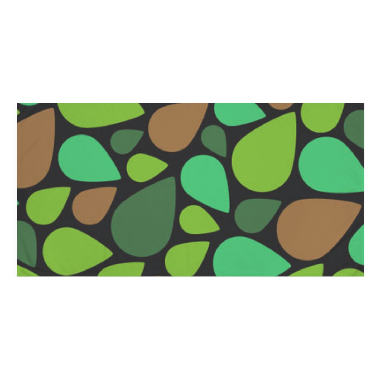 Toalla de baño con lágrimas verdes y marrones, ¡impecable!