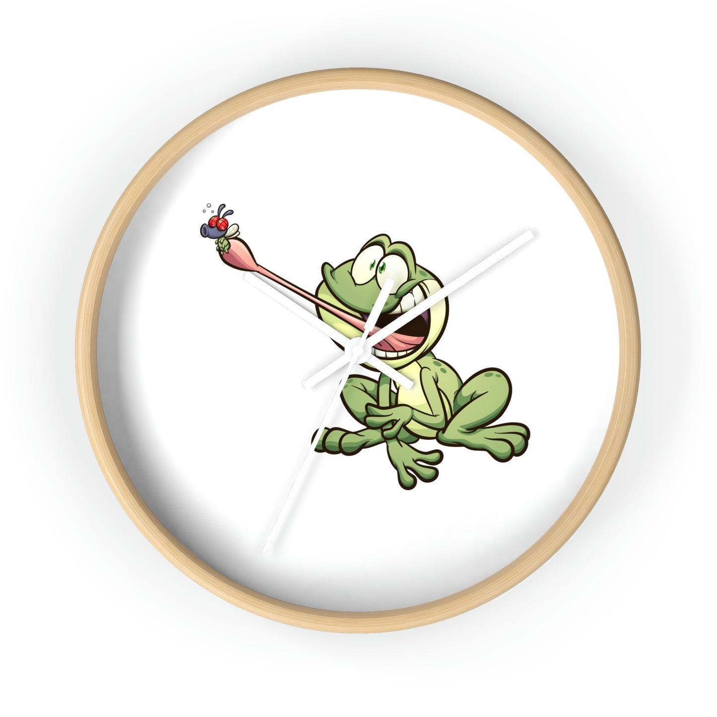 Frog Catching a Bug Wall Clock Great for Children's Room! Great Gift!