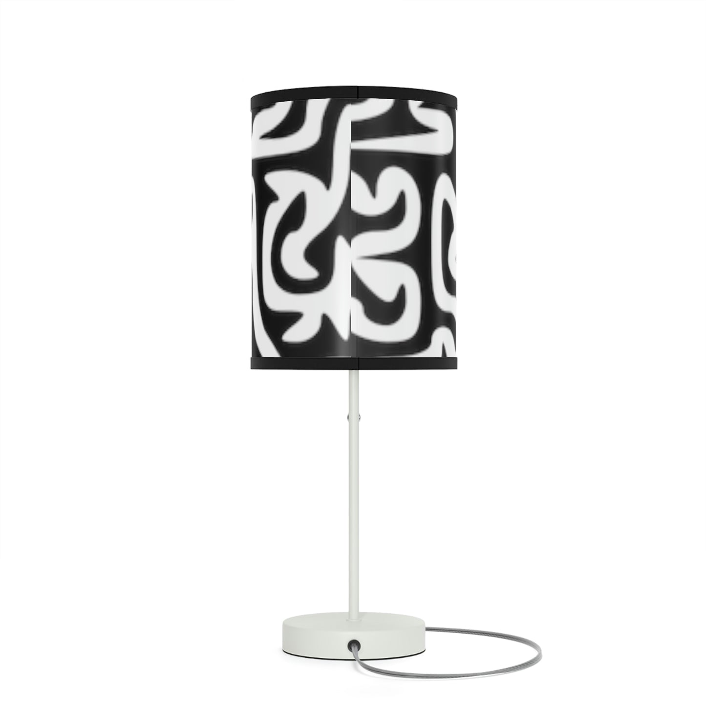 Maze Black White Lamp on a Stand, US|CA plug Bedroom Office Living Room GIFT