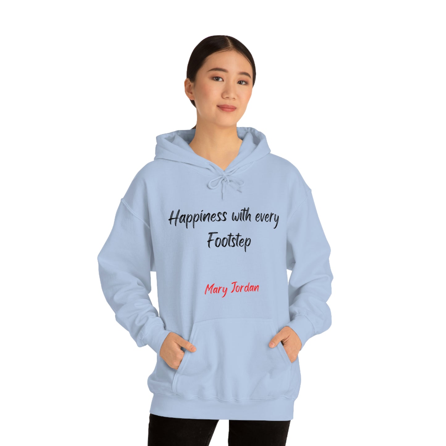 Sweat à capuche unisexe en mélange lourd Mary Jordan Happiness With Every Step pour homme, femme et enfant