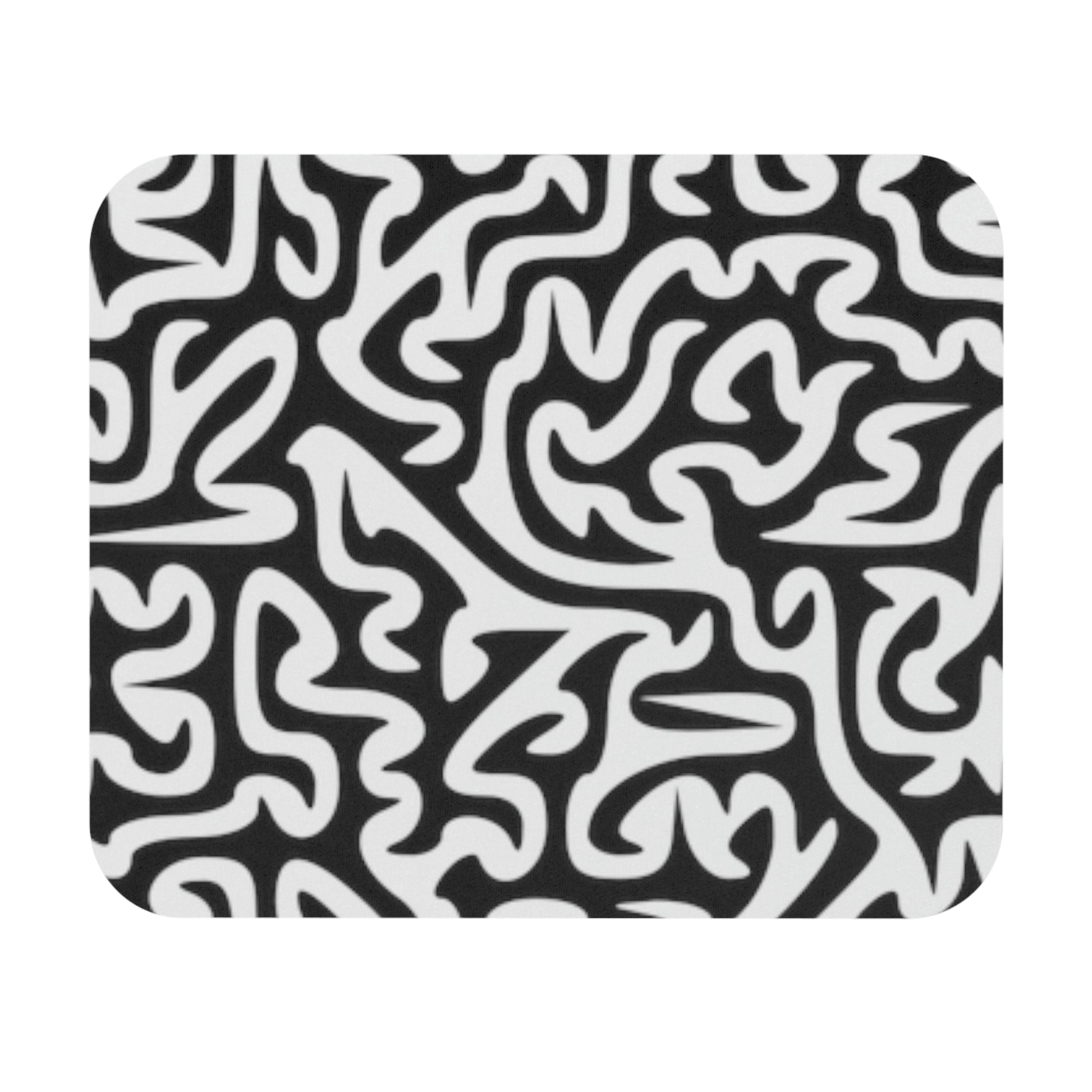 Maze Black White. Size: 9"x8". Cost: $21.00. Custom Artwork. Unique Whimsical Flare. Vivid Colors. Great to use at home or the office. Great to use with your desk top computer.  Great for School, Students, College, Traveling, Home or Work.