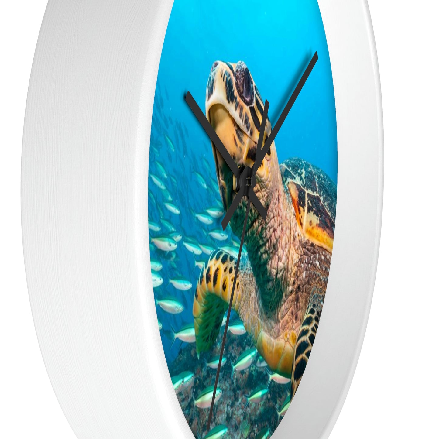 Turtle In Ocean Wall Clock Amazing Colors! Love It!