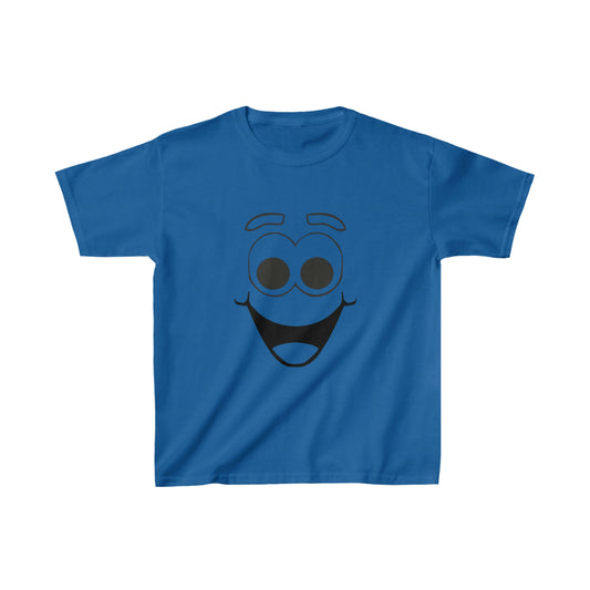 Happy Face. Youth T-shirt. Colors: 4. Sizes: Extra Small through Extra Large. Price: $24.00. Custom Artwork. Unique Whimsical Flare. Vivid Colors. Soft against your skin. Comfortable to wear every day of the year. Looking great going on a trip, school, movies, hiking or going to grandma's house.