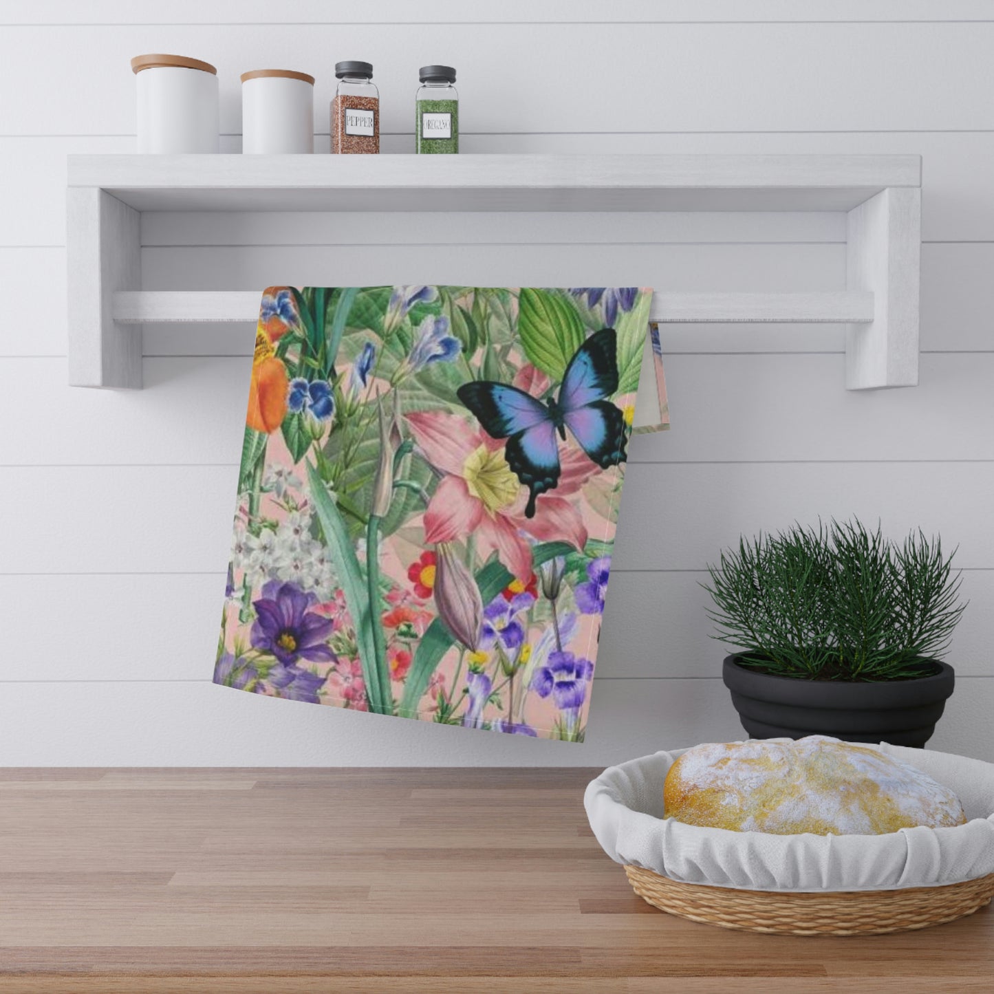 Butterfly Flower Garden Kitchen Towel Great Gifts! Birthday Party!