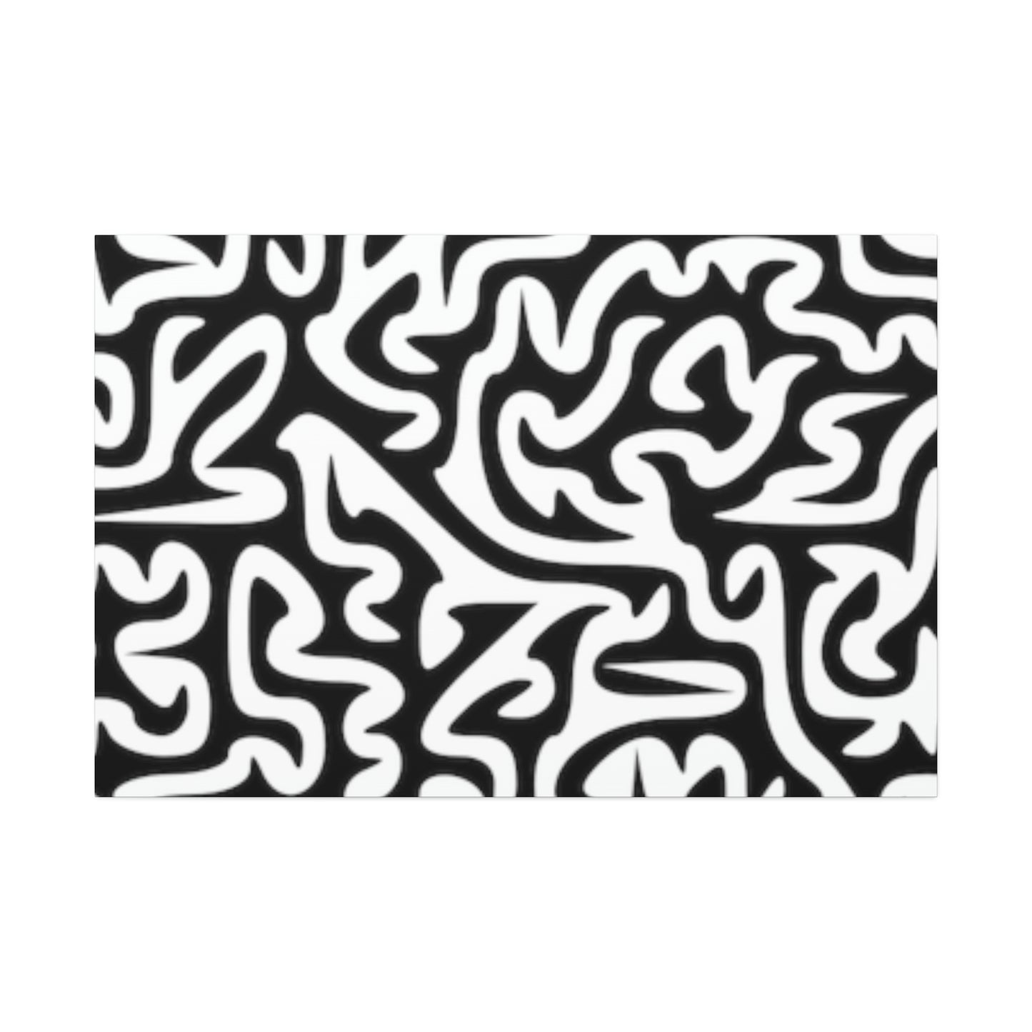 Lienzo Laberinto Blanco y Negro Estirado, 1.5'' ¡Amo Mis Paredes!