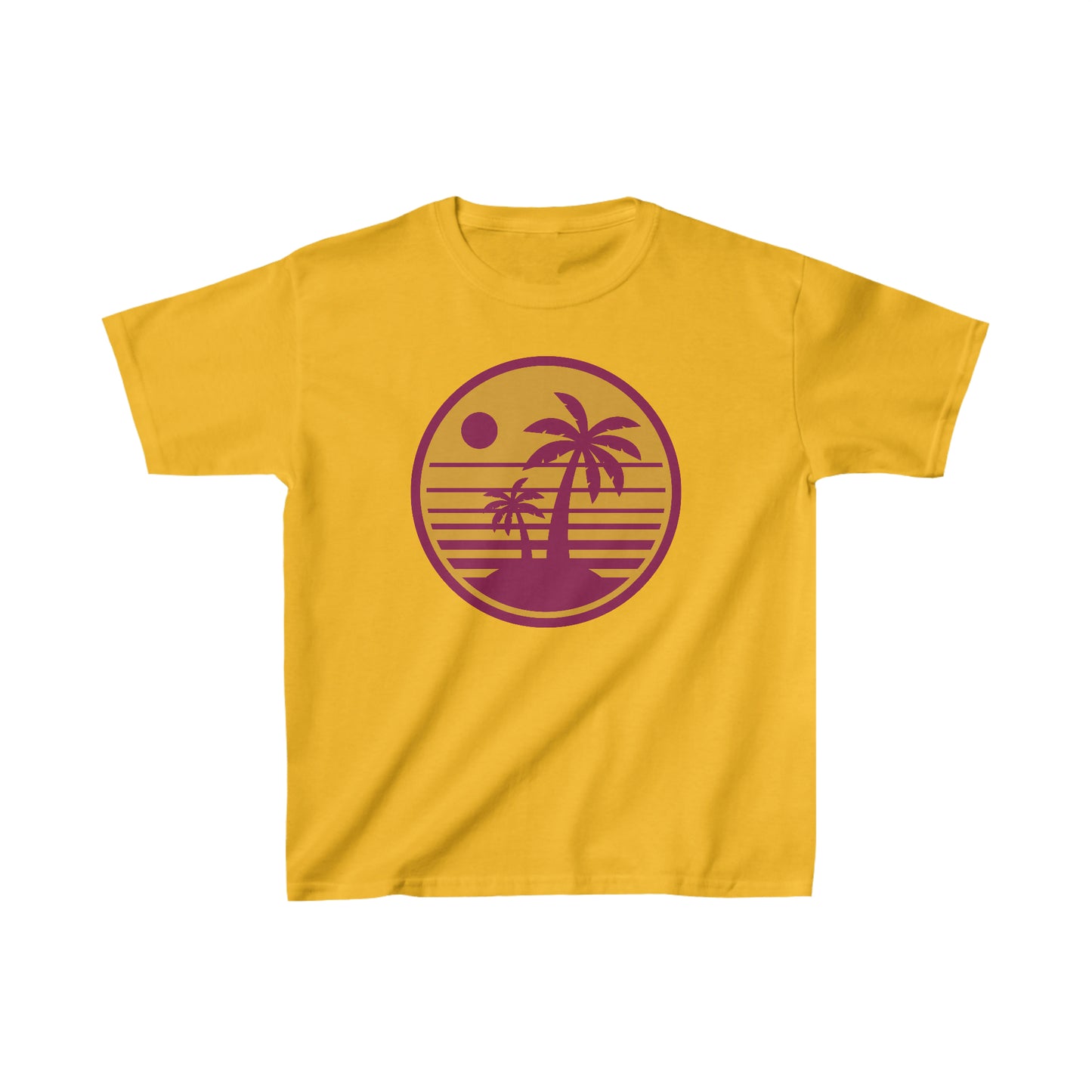 Sunset. Youth T-shirt. Custom Artwork. Unique Whimsical Flare. Vivid Colors. Soft against your skin. Comfortable to wear every day of the week.  Definitely a Splash of Color! Such a Wonderful Gift!