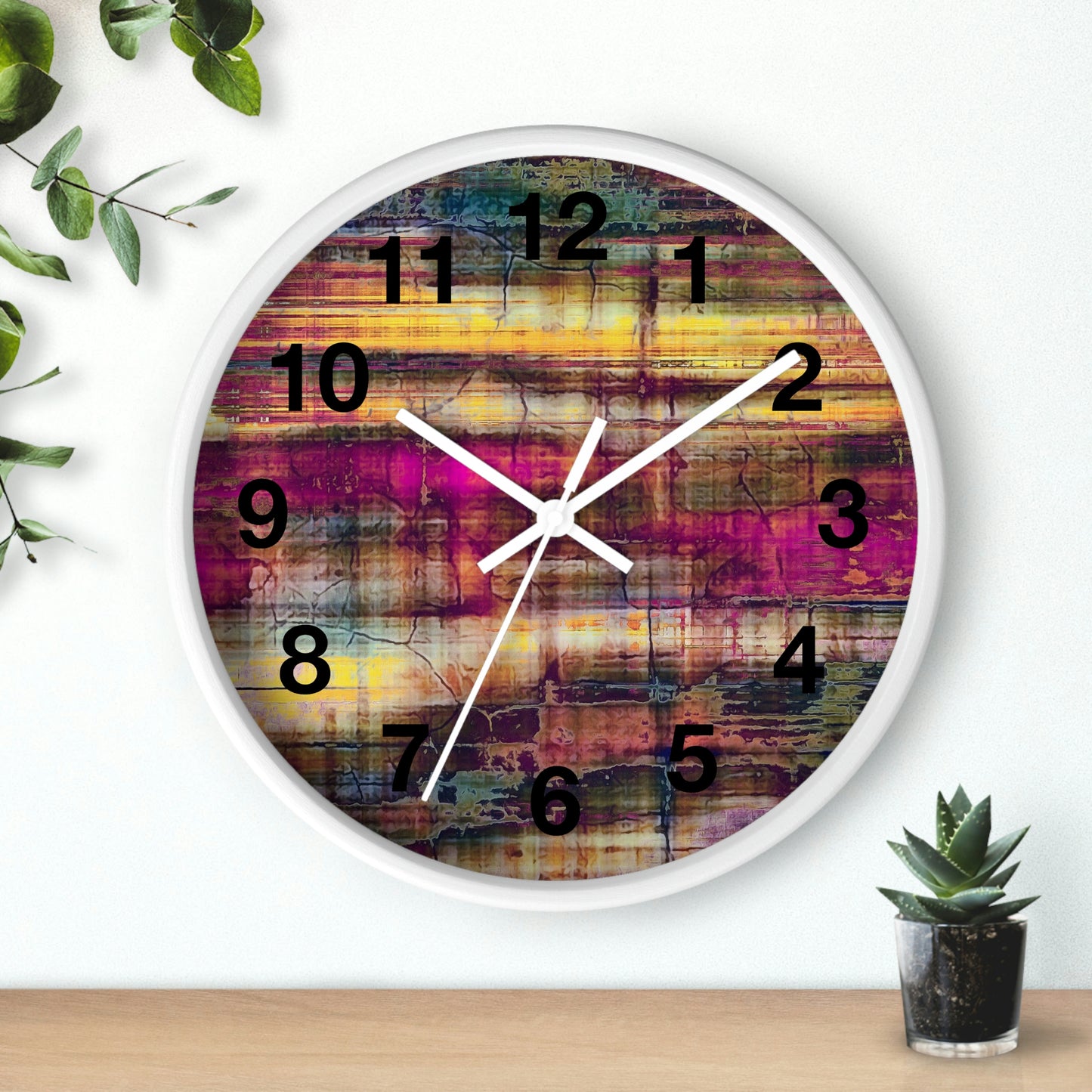 Reloj de pared abstracto colorido ¡Qué reloj tan maravilloso!