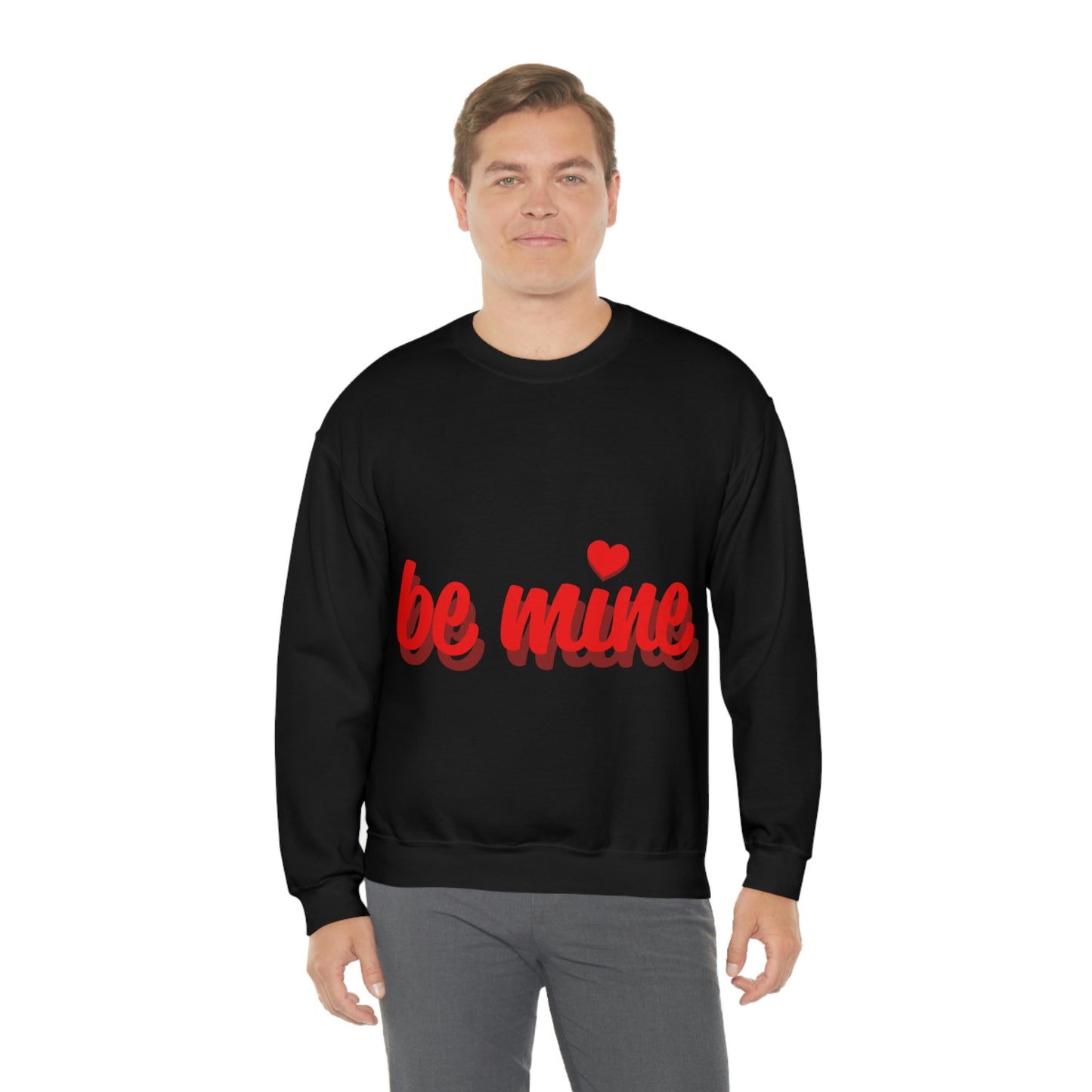 sois à moi en sweat-shirt ras du cou rouge J'ai besoin d'un chéri