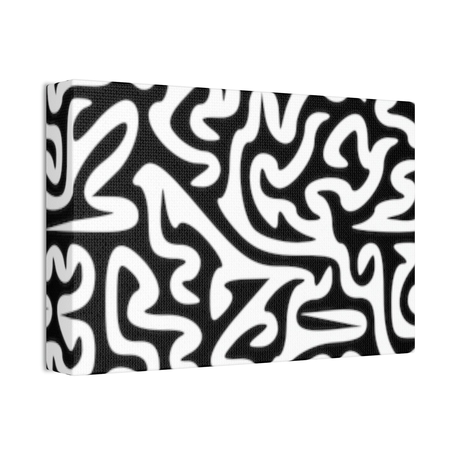 Lienzo Laberinto Blanco y Negro Estirado, 1.5'' ¡Amo Mis Paredes!