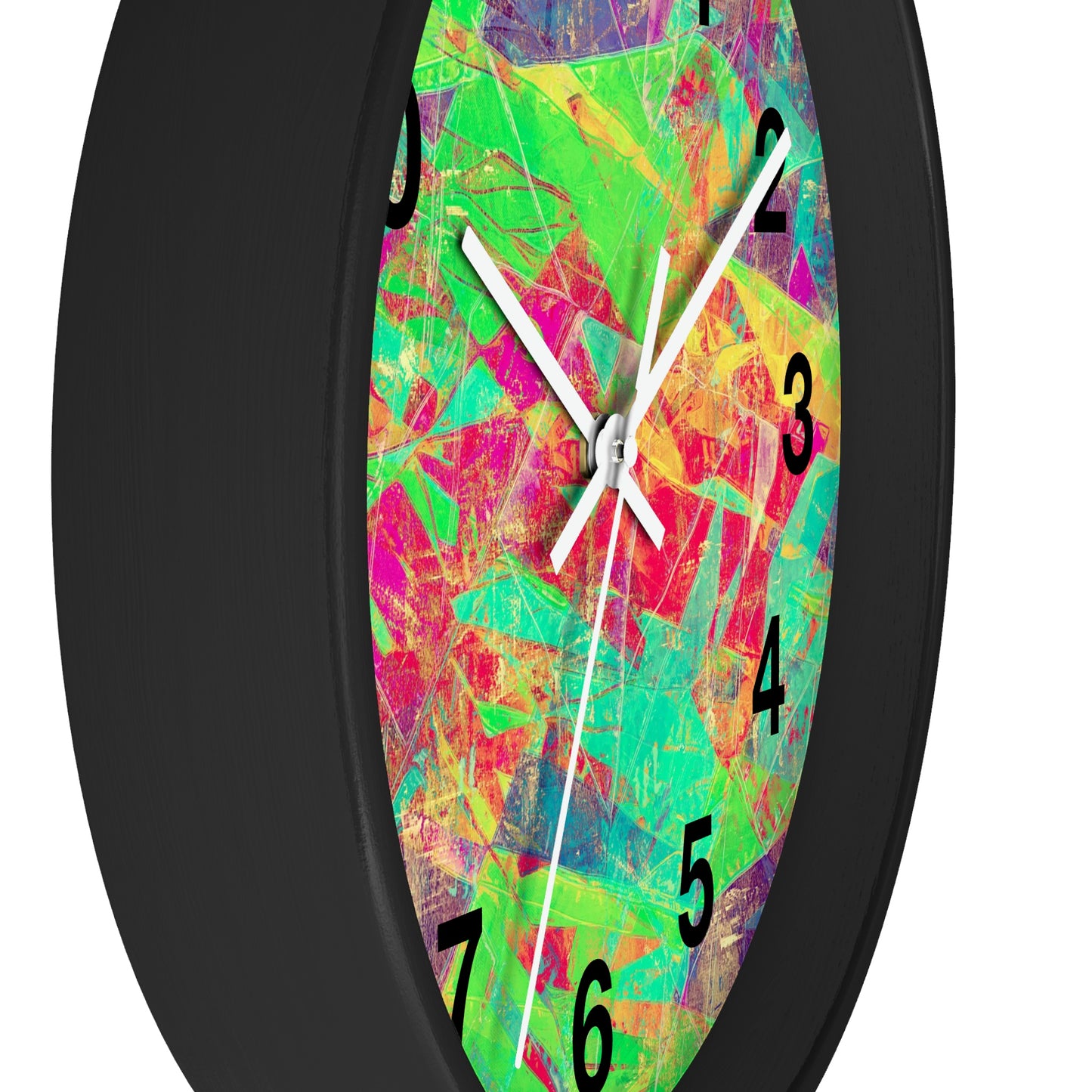 Reloj de pared rosa, verde, amarillo y morado ¡Fabuloso reloj de pared!