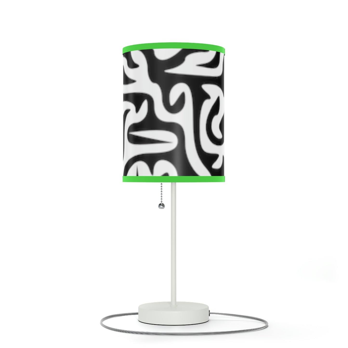 Maze Black White Lamp on a Stand, US|CA plug Bedroom Office Living Room GIFT