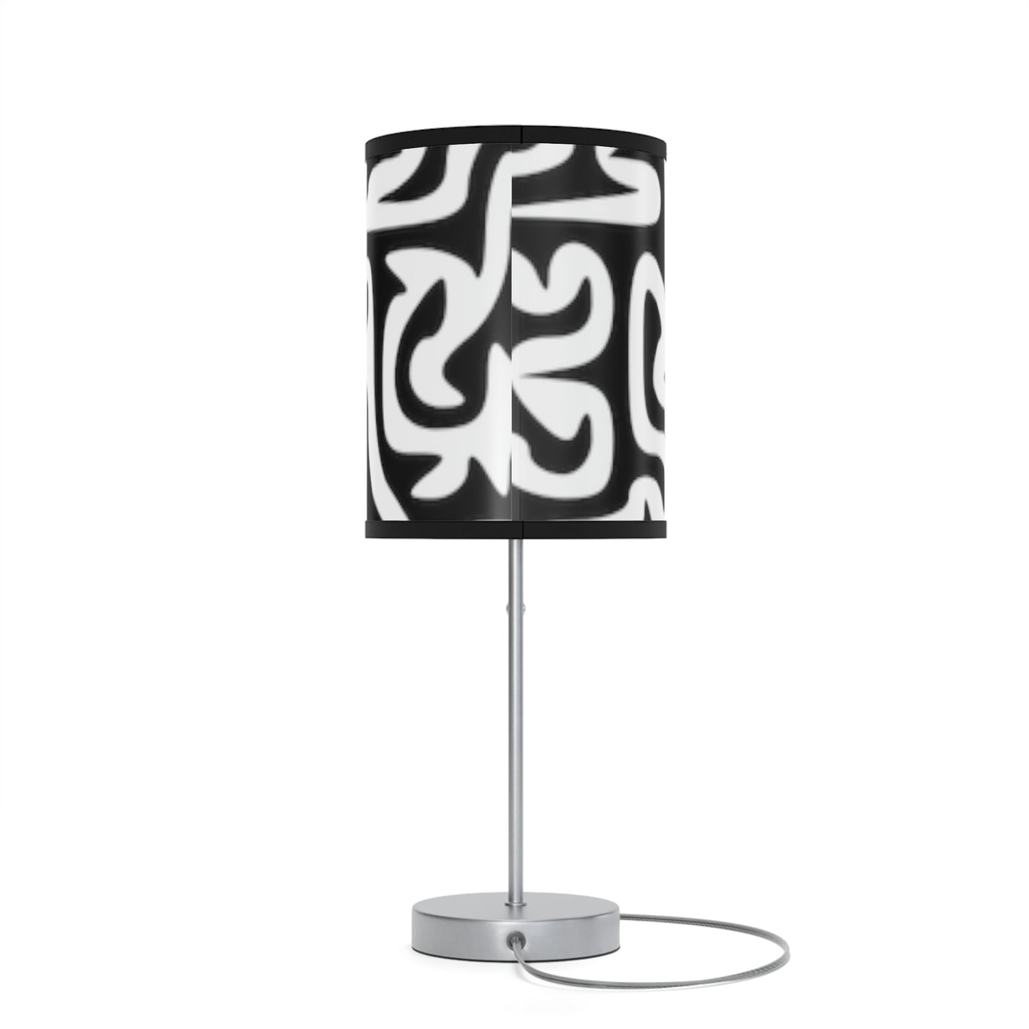 Maze Black White Lamp on a Stand, US|CA plug Bedroom Office Living Room GIFT