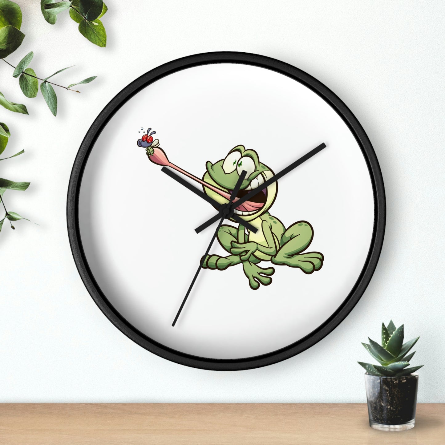 Frog Catching a Bug Wall Clock Great for Children's Room! Great Gift!