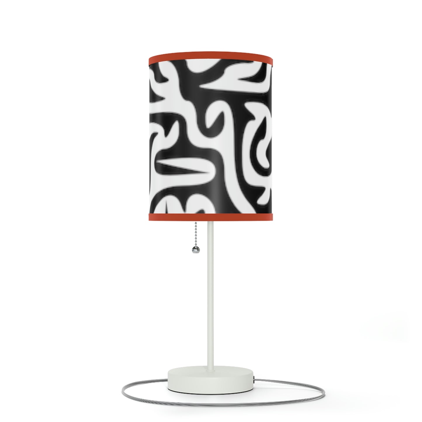 Maze Black White Lamp on a Stand, US|CA plug Bedroom Office Living Room GIFT