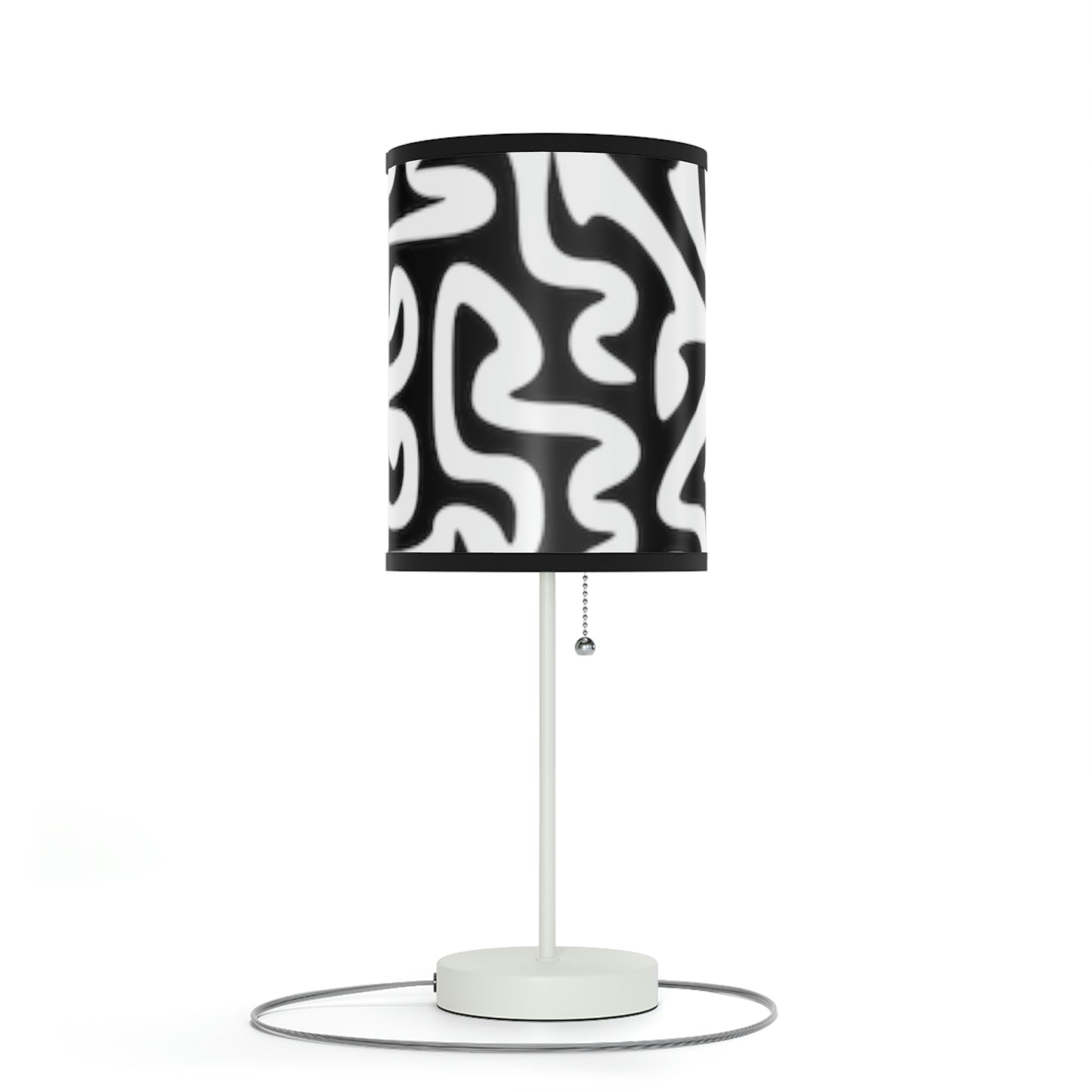 Maze Black White Lamp on a Stand, US|CA plug Bedroom Office Living Room GIFT