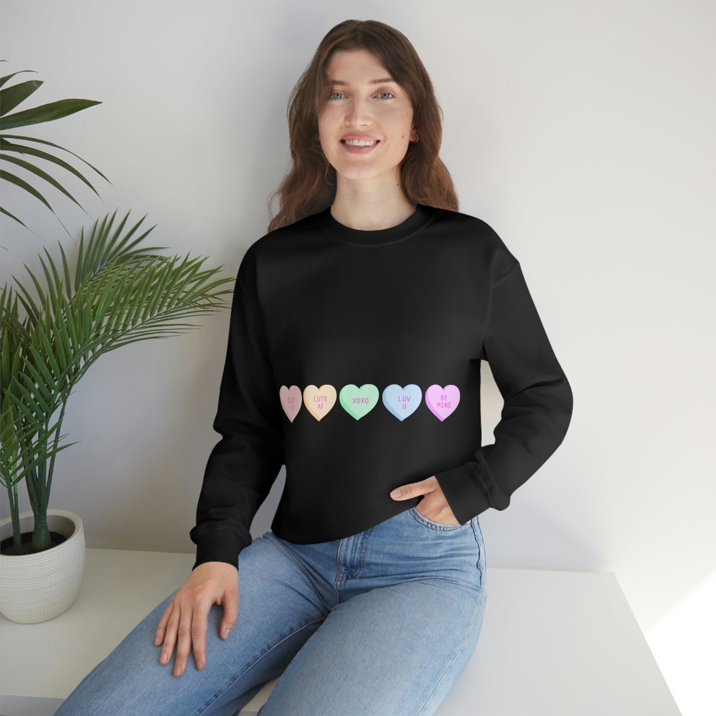Sweat-shirt ras du cou Heart Candies J'ai l'air fabuleux !