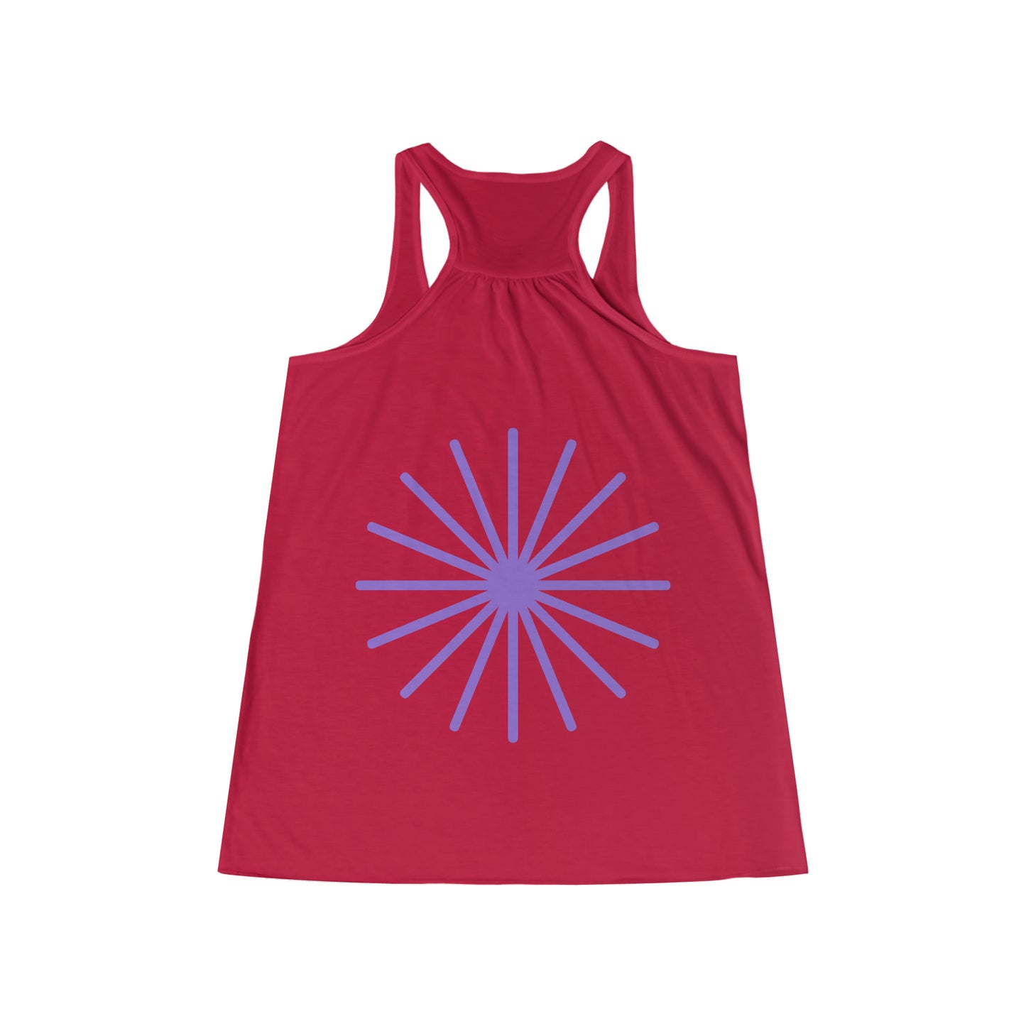 Purple Star Women's Flowy Racerback Tank Traveling Vacation Relaxing Park Hiking