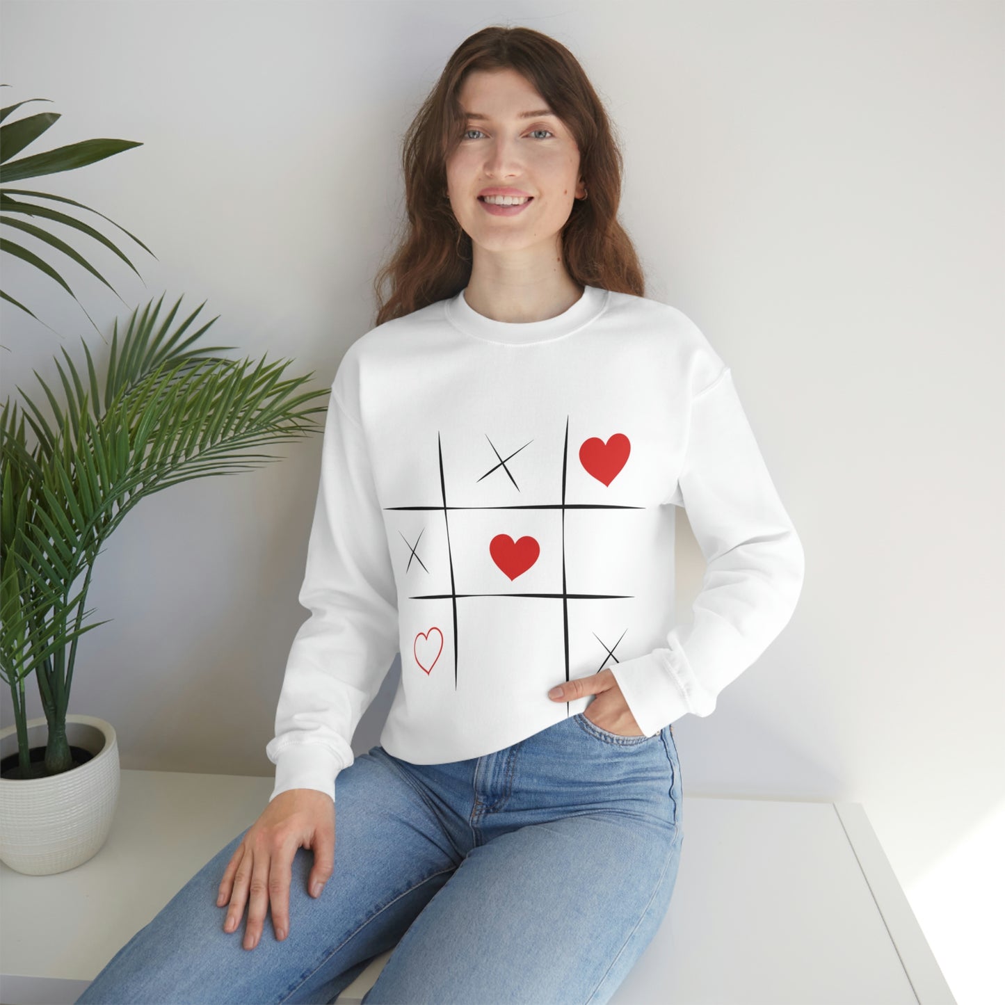 Sweat-shirt ras du cou Tic Tac Toe Ma fille adorerait ce sweat-shirt !