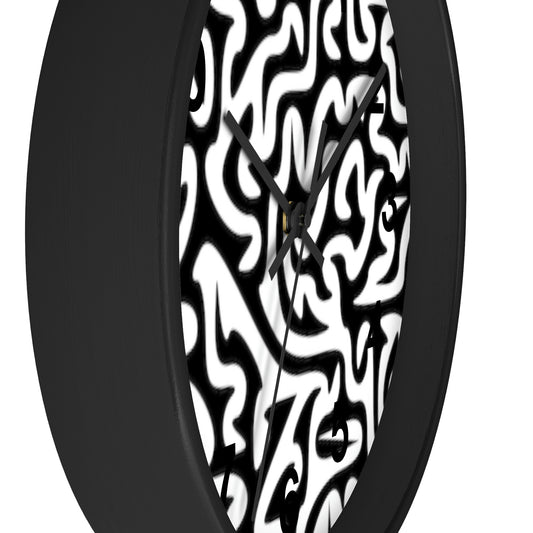 Horloge murale labyrinthe noir et blanc pour la maison, le travail, la cuisine, la salle de bain, cadeau