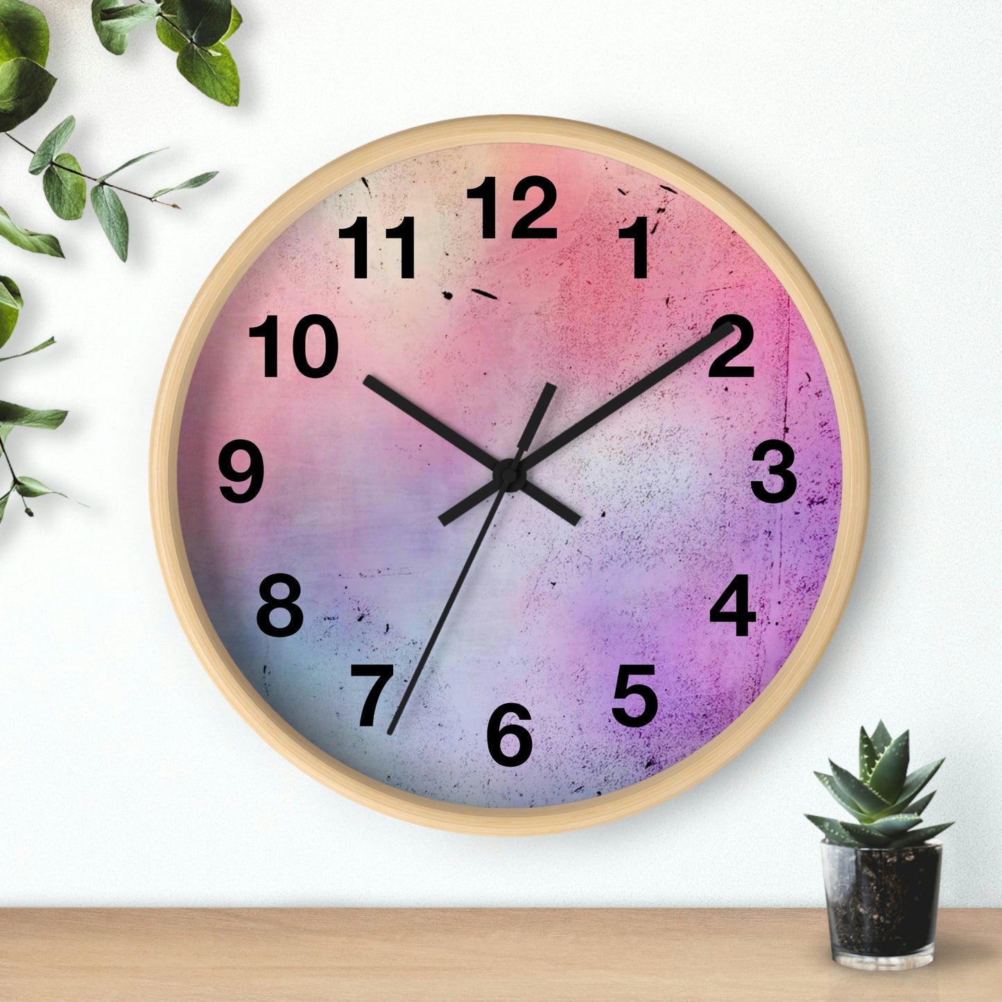 Horloge murale rose clair violet Quelle horloge murale fabuleuse !