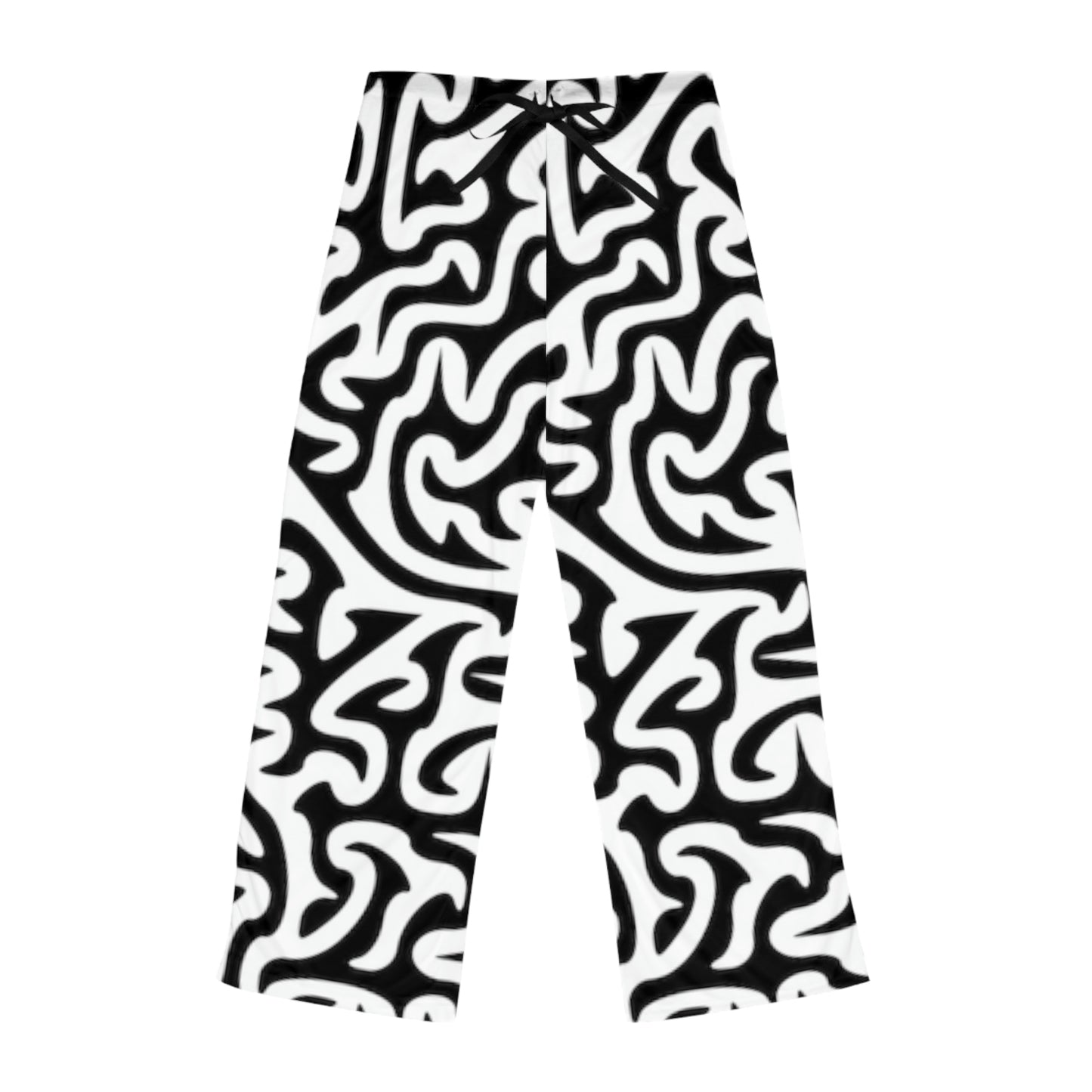 Pantalon de pyjama pour femme Maze Black White Faire des rêves endormis
