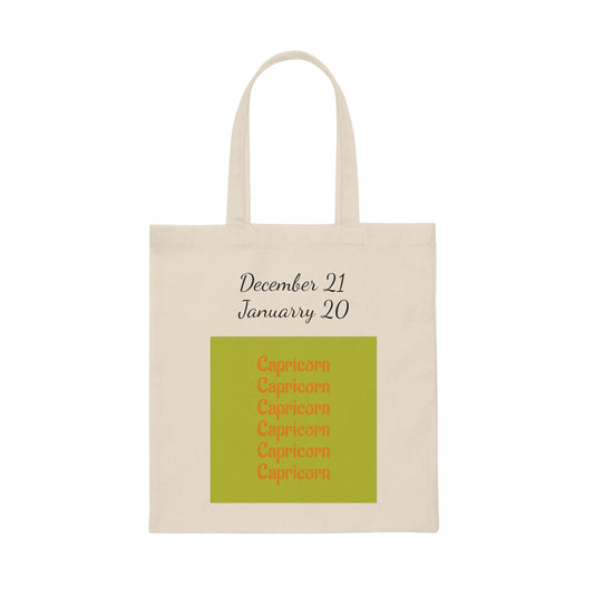 Canvas Tote Bag. Capricorn December 21 January 20. Lightweight it won't hurt your shoulders. Great for traveling, children, toys, books, coloring books/crayons, spend the night with grandma, school, work, lunch, grocery shopping and a thousand other things to do!