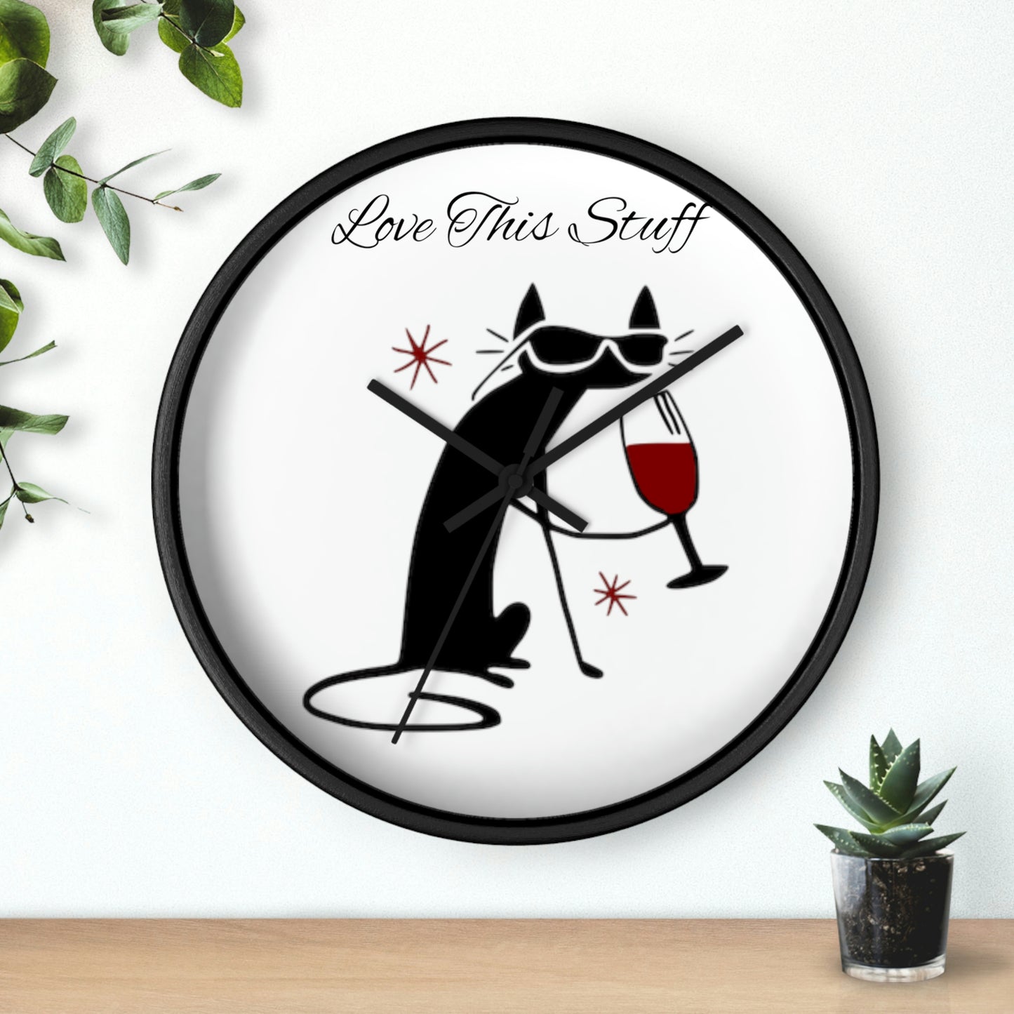 Black Cat Wall Clock Such a Wonderful Gift!