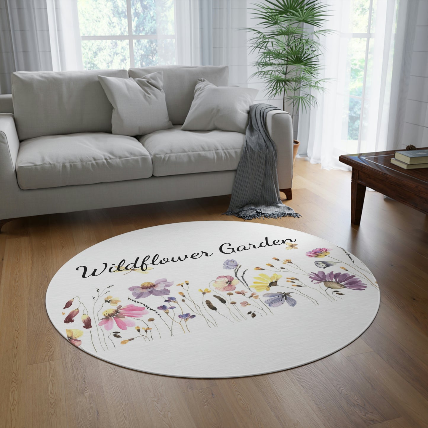 Wildflower Garden Round Rug Such a Wonderful Gift!