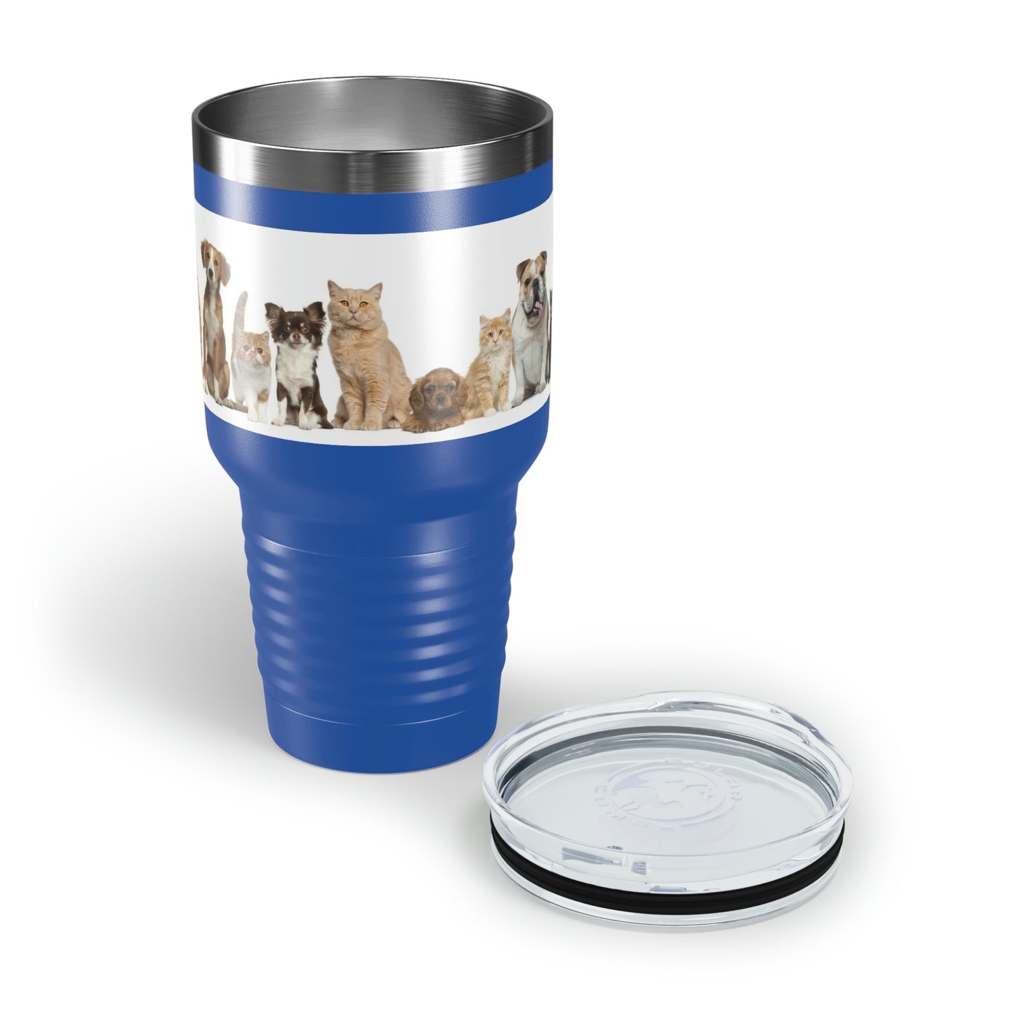 Cats Dogs Ringneck Tumbler, 30oz 5 Colors Traveling Work Relaxing Shopping Yard Work Hiking