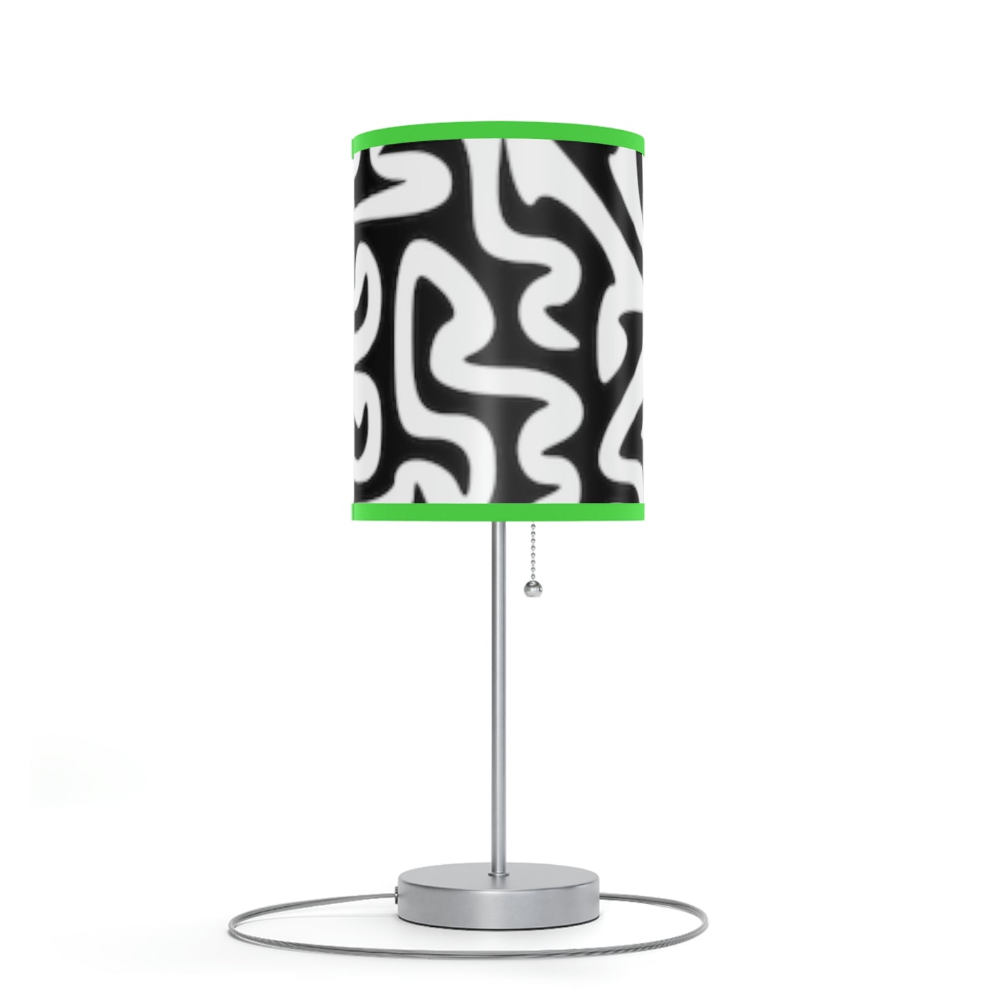 Maze Black White Lamp on a Stand, US|CA plug Bedroom Office Living Room GIFT