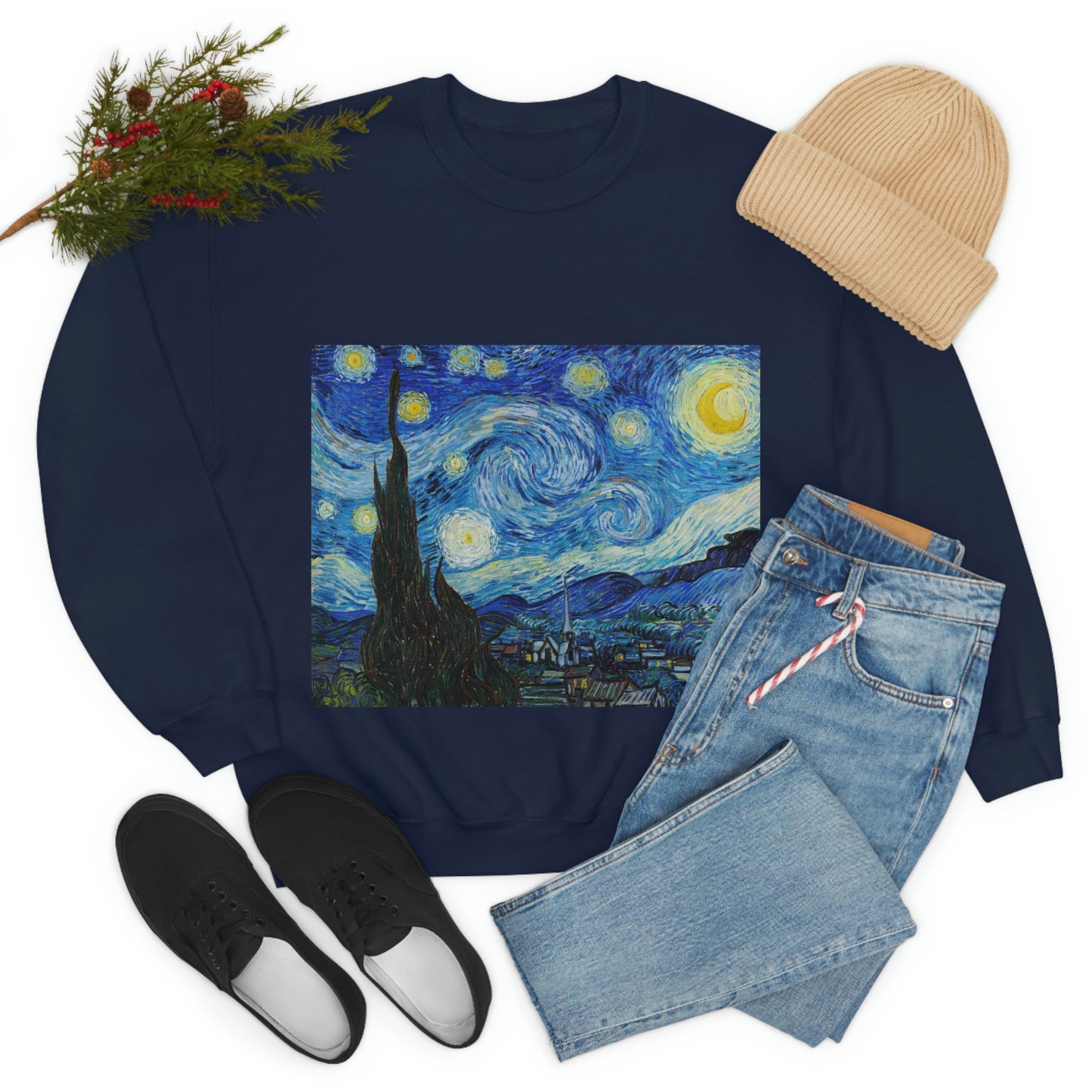 Sudadera de Vincent van Gogh con la noche estrellada Shookie Mookie