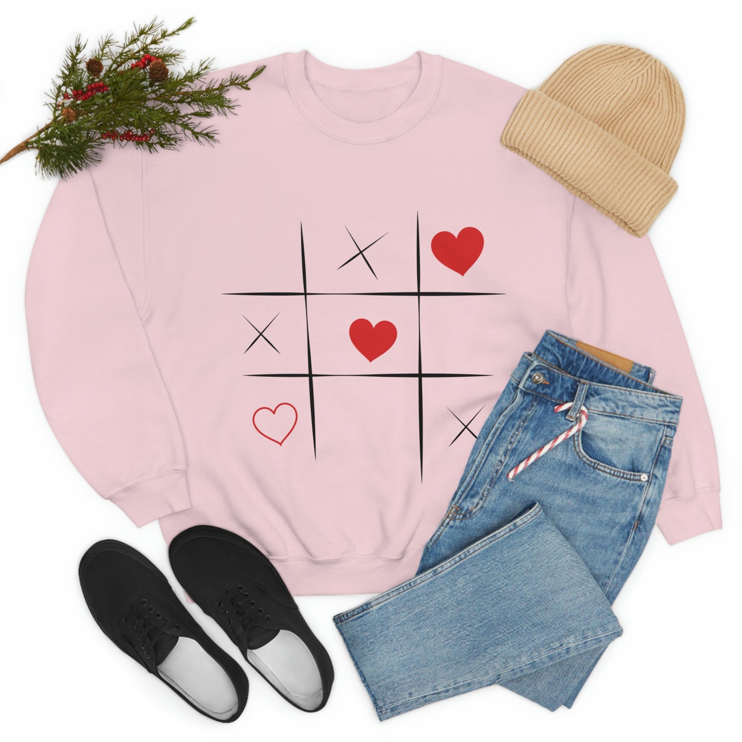 Sweat-shirt ras du cou Tic Tac Toe Ma fille adorerait ce sweat-shirt !