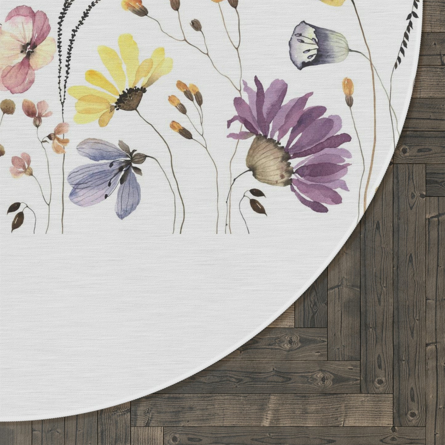 Wildflower Garden Round Rug Such a Wonderful Gift!