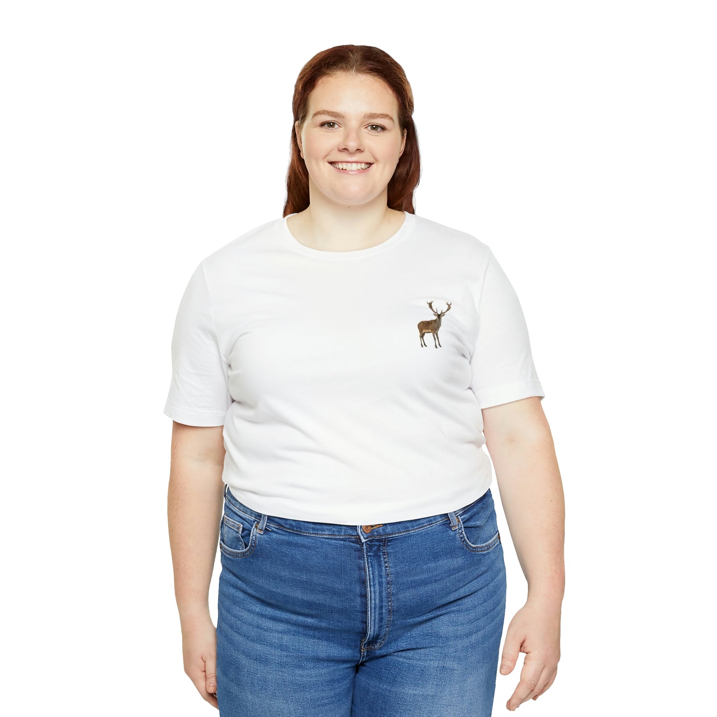 Silhouette Deer Unisex Jersey Short Sleeve T-shirt Work Traveling Restaurant Bowling