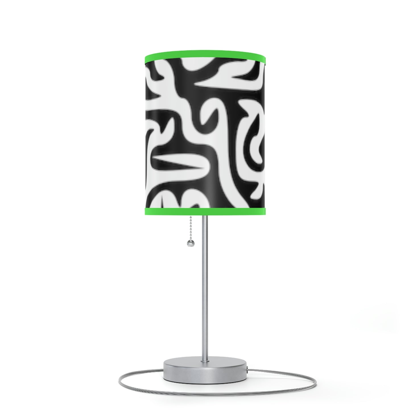 Maze Black White Lamp on a Stand, US|CA plug Bedroom Office Living Room GIFT